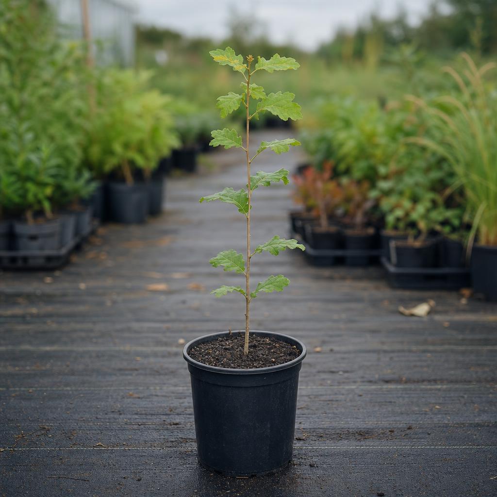 A young English oak sapling
